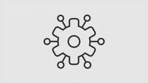 Big data setup ui icon line animation Stock Footage 321855735