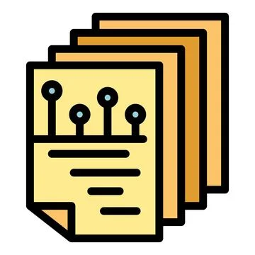 Big data sheets icon vector flat Stock Illustration