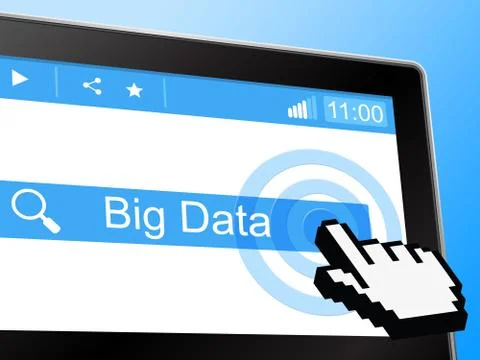 Big data showing world wide web and website Stock Illustration