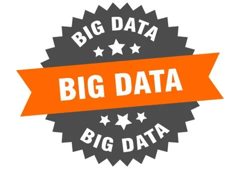 Big data sign. big data circular band label. round big data sticker Stock Illustration