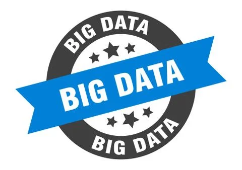 Big data sign. big data round ribbon sticker. big data tag Stock Illustration
