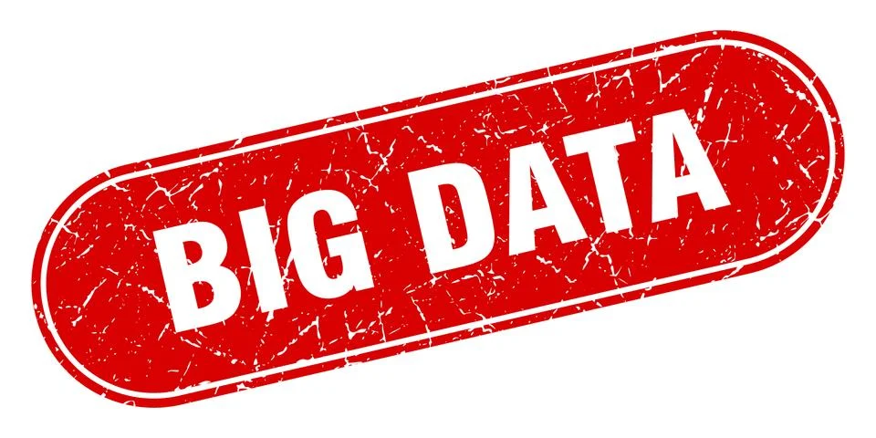 Big data sign. big data grunge red stamp. Label Stock Illustration