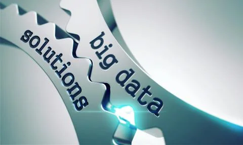 Big Data Solutions on the Cogwheels Stock Illustration