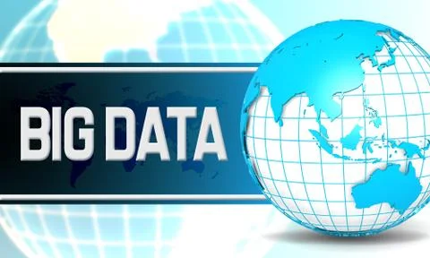 Big data with sphere globe Stock Photos
