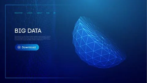 Big data sphere shield. Protect dome energy field. Technology background. Illustrazione stock