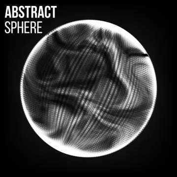 Big Data Sphere. Vector Cyber Sphere Structure Representation. Digital Abstract 스톡 일러스트