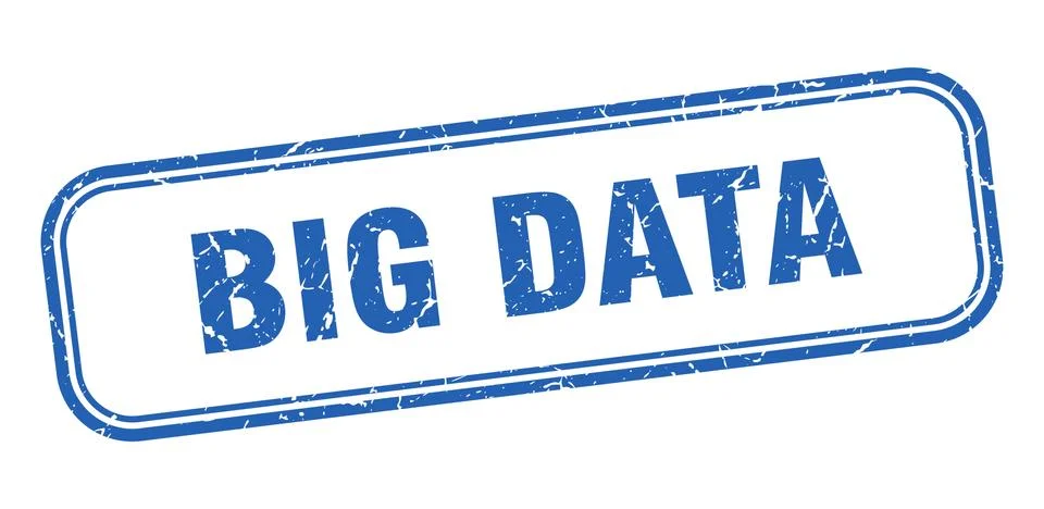 Big data stamp. big data square grunge blue sign Illustrazione stock