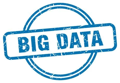 Big data stamp. big data round vintage grunge sign. big data Stock Illustration