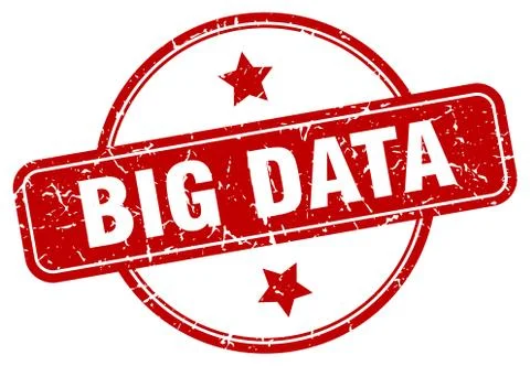 Big data stamp. big data round vintage grunge sign. big data Stock Illustration