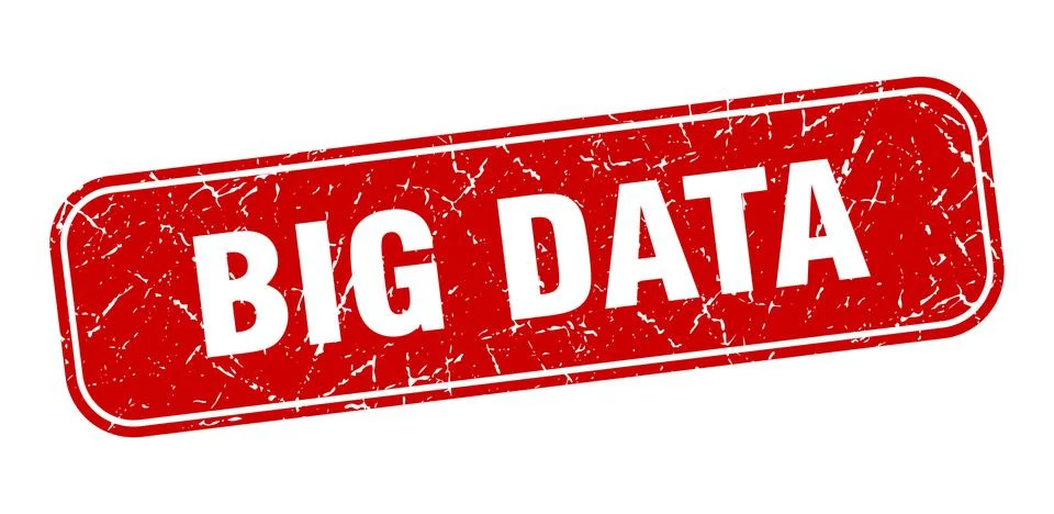 Big data stamp. big data square grungy red sign Stock Illustration