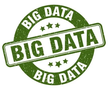 Big data stamp. big data label. round grunge sign Stock Illustration