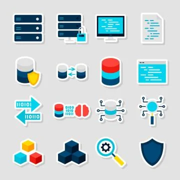 Big Data Stickers イラスト素材