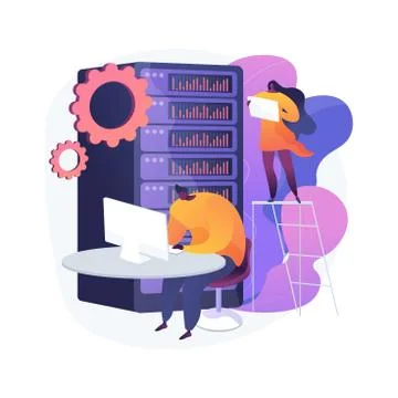 Big data storage abstract concept vector illustration. Stock Illustration