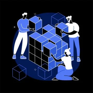 Big data storage abstract concept vector illustration. Stock Illustration