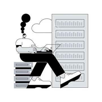 Big data storage abstract concept vector illustration. Stock Illustration