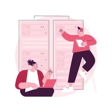 Big data storage abstract concept vector illustration. Stock Illustration