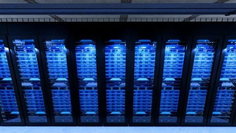 Big data storage and cloud service data center Stock Footage 331064922