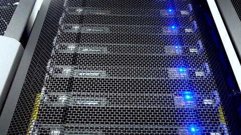 Big data storage, cloud computing computer service business concept Video stock 85632821