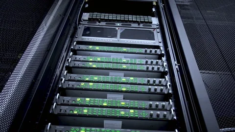 Big data storage, cloud computing computer service business concept Video stock 85907873