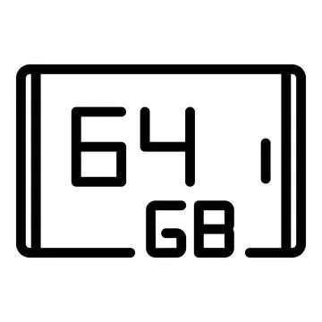 Big data storage icon outline vector. Mobile camera Stock Illustration
