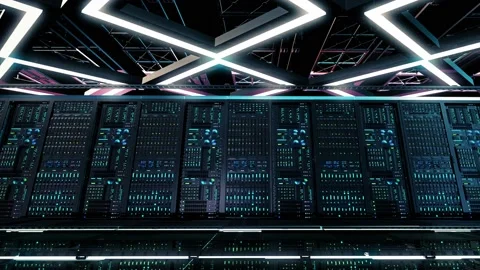 Big Data storage in Modern Data Center. Stock Footage 138536072