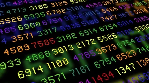 Big data stream computer rainbow color Stock Footage 71353937
