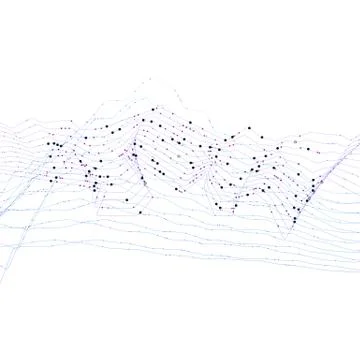 Big data stream futuristic infographic on white. Quantum computing, cryptography Stock Illustration
