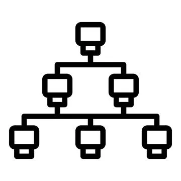 Big data structure icon, outline style イラスト素材