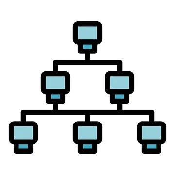 Big data structure icon vector flat Illustrazione stock