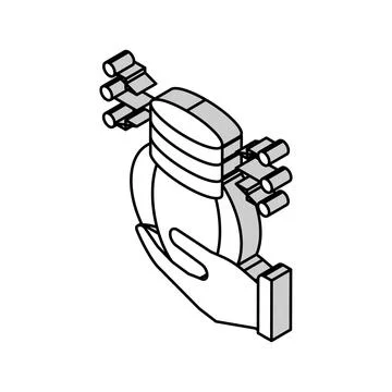 Big data for sustainable development social problem isometric icon vector Stock Illustration