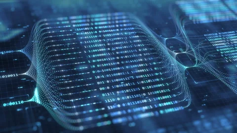 Big data technology and data science abstract background. Data scientist Stock Footage 252255746