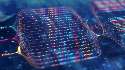 Big data technology and data science abstract background. Data scientist Stock Footage 252646402