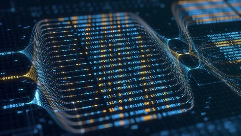 Big data technology and data science abstract background. Data scientist Stock Footage 283086511