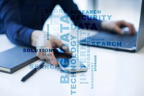 Big data technology and internet concept. Stock-Fotos