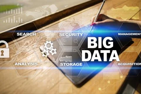 Big data technology and internet concept on the virtual screen Stock-Fotos