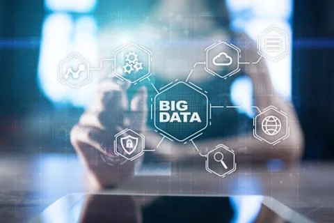 Big data technology and internet concept on the virtual screen. Stock-Fotos