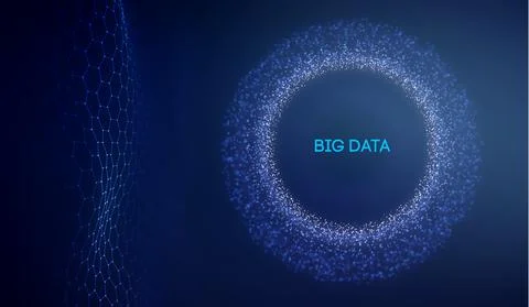 Big data technology background. Binary code algorithms deep learning. Virtual Stock Illustration