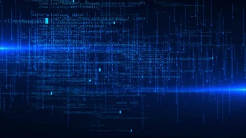 Big data technology background. Motion digital data flow. big data. Artificial Stock Footage 293013464