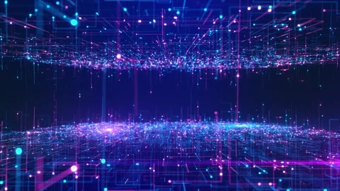 Big data technology background. Motion of digital data flow. Transferring of Art 스톡 동영상 341902723