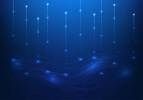 Big data technology background overlapping data lines It represents the col.. Stockillustratie