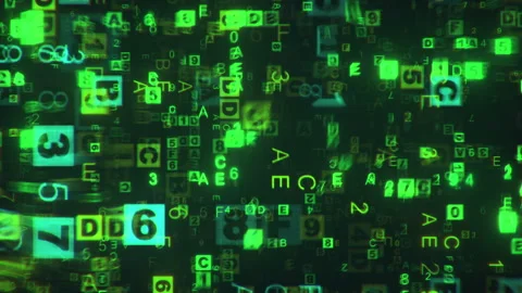 Big data technology background seamless loop 3D render animation Stock Footage 219319077