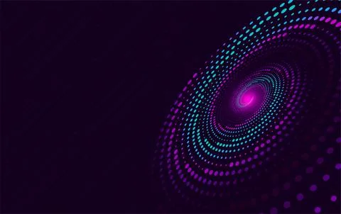 Big data technology circle design background. Internet connection Illustrazione stock