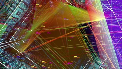 Big Data technology concept of data communication and artificial intelligence. Stock Footage 113299180