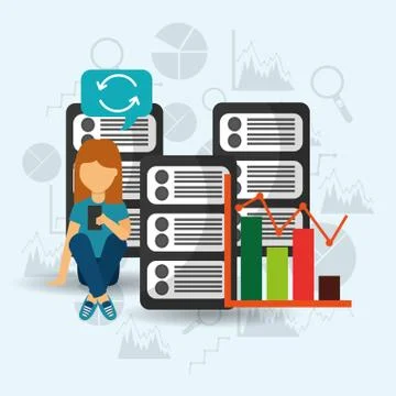 Big data technology Stock Illustration