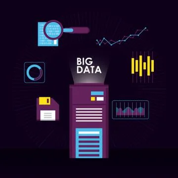 Big data technology イラスト素材
