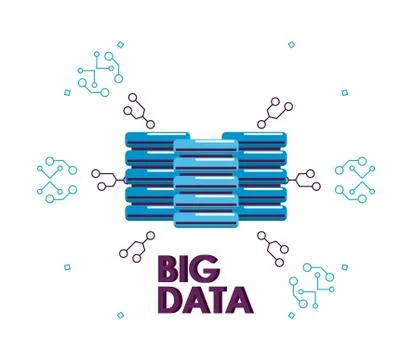 Big data technology Stock Illustration