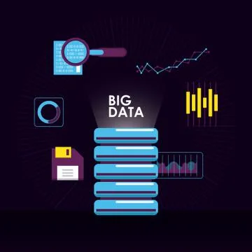 Big data technology イラスト素材