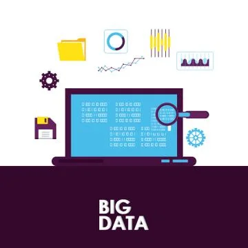 Big data technology Stockillustratie