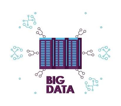 Big data technology Stockillustratie