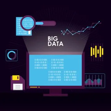 Big data technology イラスト素材